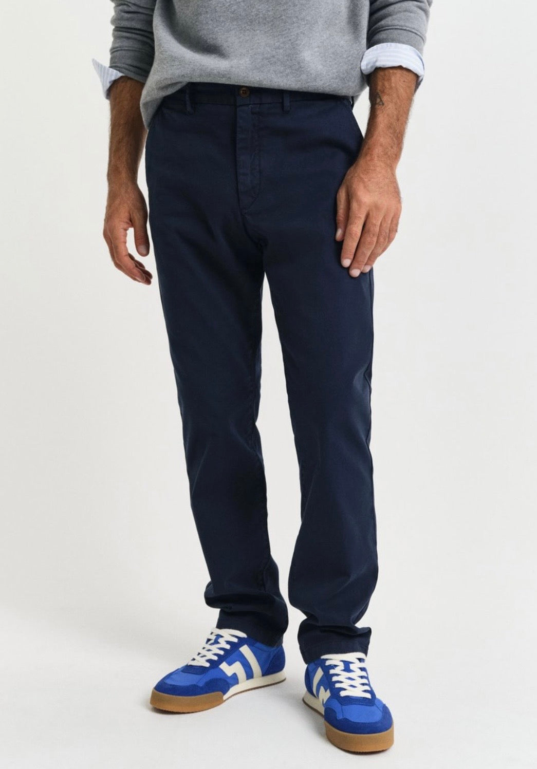 Slim Fit Dobby Structured Chinos